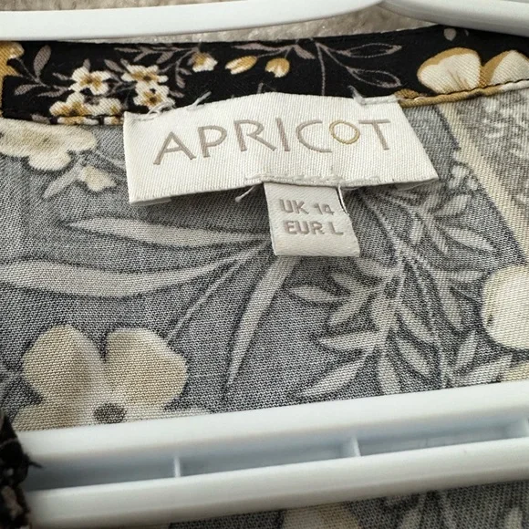 APRICOT Floral Patchwork Trench Coat - Black, Brown, Cream - Picture 6 of 8